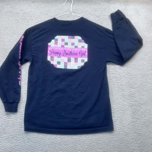 Southern Girl Prep T-Shirt Womens Medium Preppy Graphic T Quilt Pattern - Picture 1 of 6